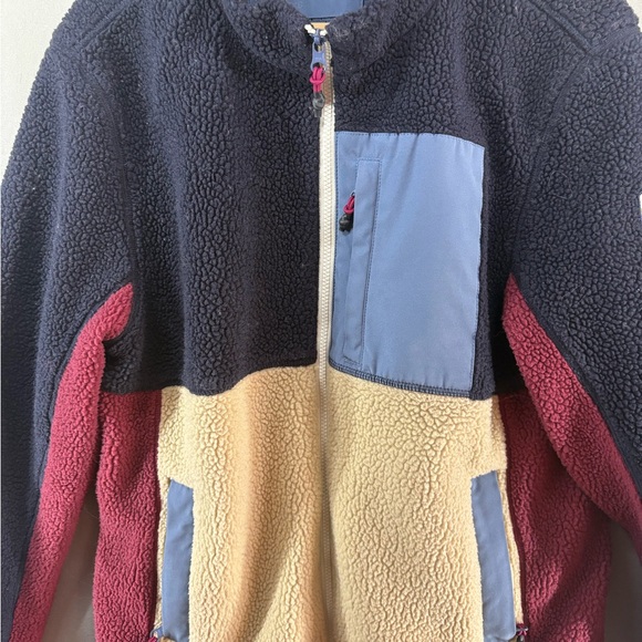 Marine Layer X Lost & Found Jacket Mens Large Colorblock Fleece Full Zip - Picture 2 of 8